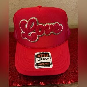 OTTO Red Love Trucker Hat